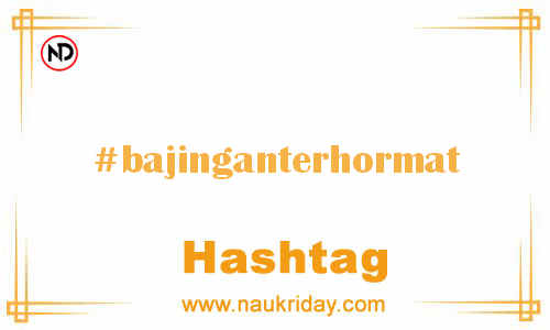 BAJINGANTERHORMAT Hashtag for Facebook