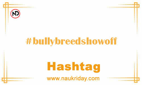 BULLYBREEDSHOWOFF Hashtag for Facebook