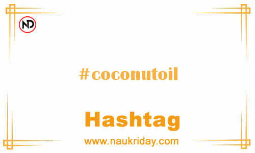 COCONUTOIL Hashtag for Facebook