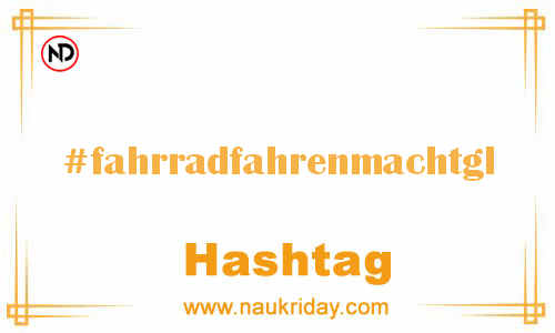 FAHRRADFAHRENMACHTGL Hashtag for Facebook