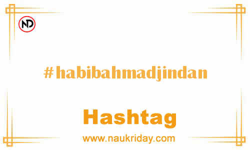 HABIBAHMADJINDAN Hashtag for Facebook