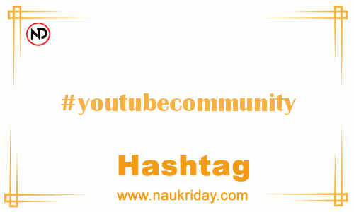 YOUTUBECOMMUNITY Hashtag for Facebook