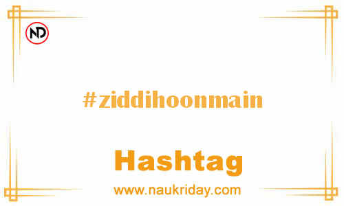 ZIDDIHOONMAIN Hashtag for Facebook