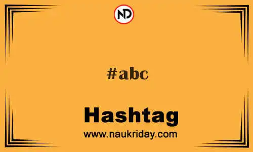 ABC Hashtag for Twitter