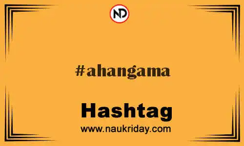 AHANGAMA Hashtag for Twitter