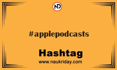 APPLEPODCASTS Hashtag for Twitter