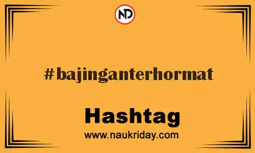 BAJINGANTERHORMAT Hashtag for Twitter