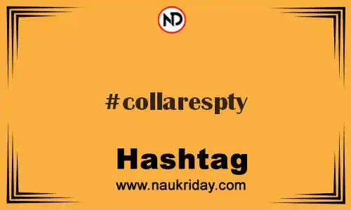 COLLARESPTY Hashtag for Twitter