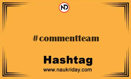 COMMENTTEAM Hashtag for Twitter