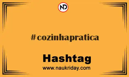 COZINHAPRATICA Hashtag for Twitter