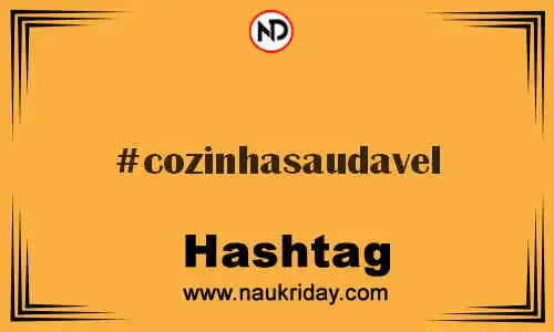 COZINHASAUDAVEL Hashtag for Twitter