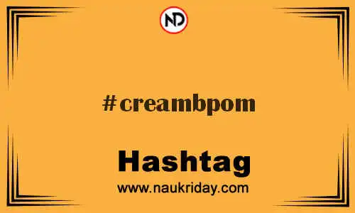 CREAMBPOM Hashtag for Twitter