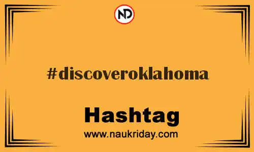 DISCOVEROKLAHOMA Hashtag for Twitter