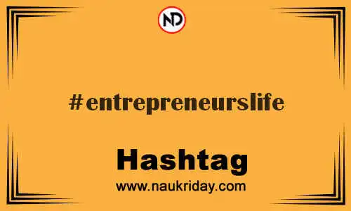 ENTREPRENEURSLIFE Hashtag for Twitter