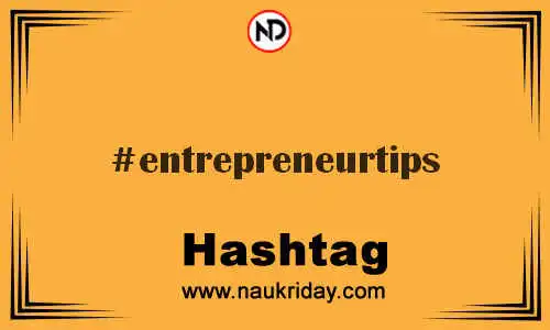 ENTREPRENEURTIPS Hashtag for Twitter