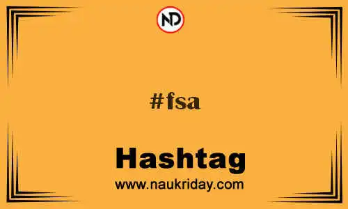 FSA Hashtag for Twitter