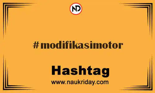 MODIFIKASIMOTOR Hashtag for Twitter