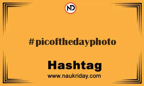 PICOFTHEDAYPHOTO Hashtag for Twitter