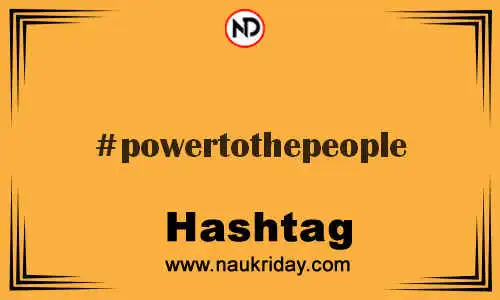 POWERTOTHEPEOPLE Hashtag for Twitter