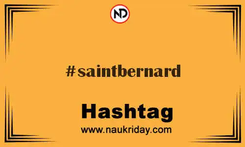 SAINTBERNARD Hashtag for Twitter