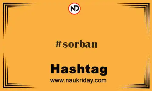 SORBAN Hashtag for Twitter