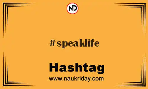 SPEAKLIFE Hashtag for Twitter