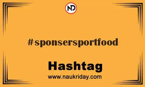 SPONSERSPORTFOOD Hashtag for Twitter