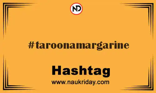 TAROONAMARGARINE Hashtag for Twitter