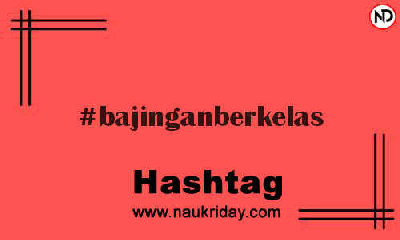 BAJINGANBERKELAS Hashtag for Instagram