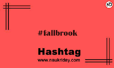 FALLBROOK Hashtag for Instagram