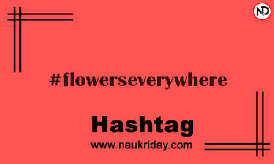 FLOWERSEVERYWHERE Hashtag for Instagram