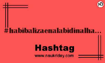 HABIBALIZAENALABIDINALHAMID Hashtag for Instagram