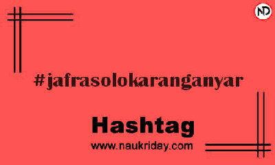 JAFRASOLOKARANGANYAR Hashtag for Instagram