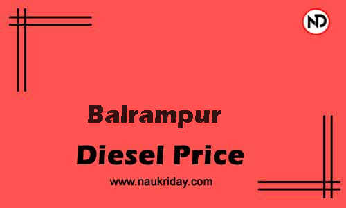 Latest Updated diesel rate in Balrampur Live online