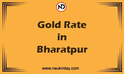 Latest Updated gold rate in Bharatpur Live online