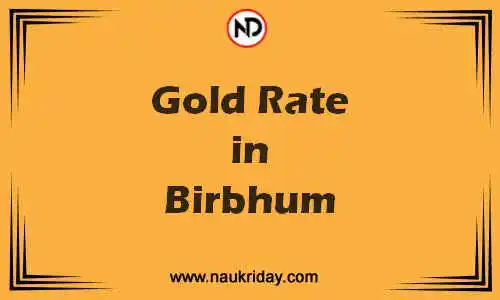 Latest Updated gold rate in Birbhum Live online