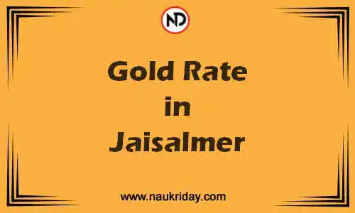 Latest Updated gold rate in Jaisalmer Live online