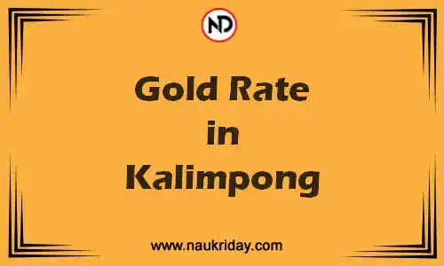Latest Updated gold rate in Kalimpong Live online