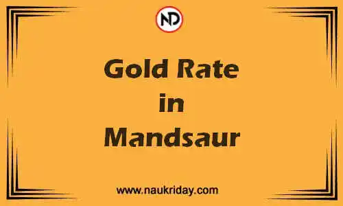 Latest Updated gold rate in Mandsaur Live online