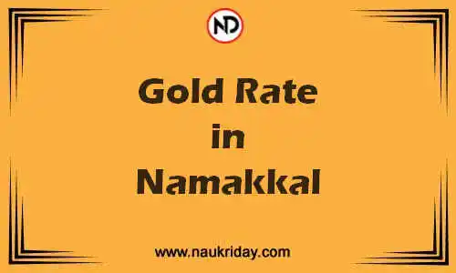 Latest Updated gold rate in Namakkal Live online