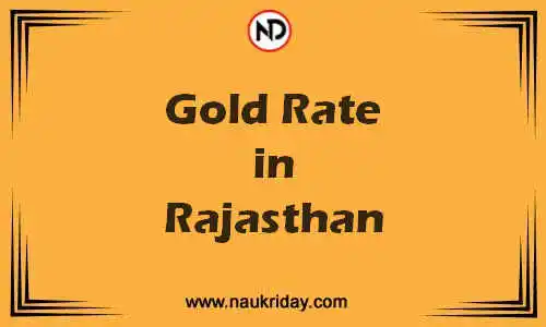 Latest Updated gold rate in Rajasthan Live online