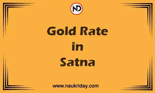 Latest Updated gold rate in Satna Live online