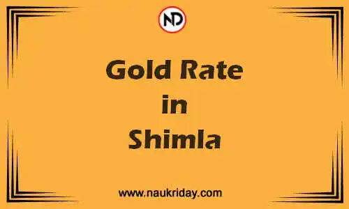 Latest Updated gold rate in Shimla Live online