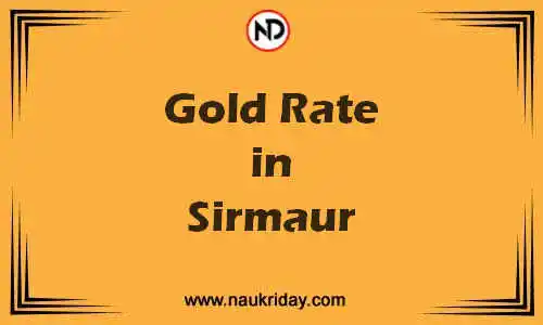 Latest Updated gold rate in Sirmaur Live online