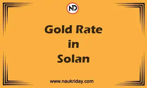 Latest Updated gold rate in Solan Live online