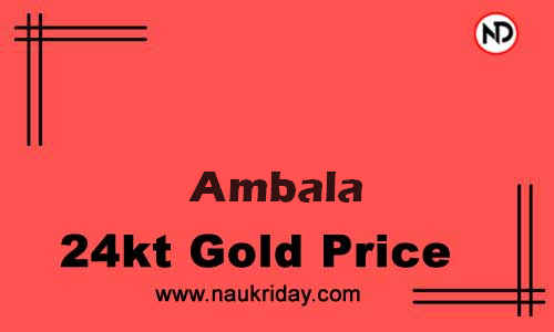 Latest Updated gold rate in Ambala Live online