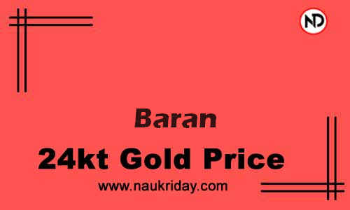 Latest Updated gold rate in Baran Live online