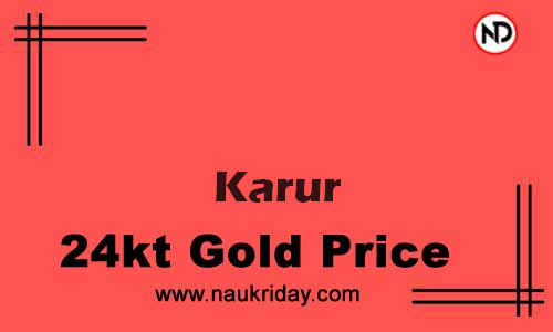 Latest Updated gold rate in Karur Live online