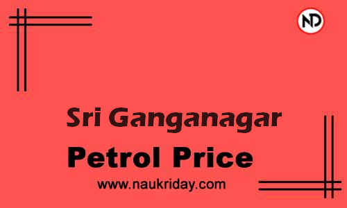 Latest Updated petrol rate in Sri Ganganagar Live online