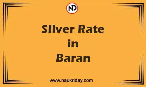 Latest Updated silver rate in Baran Live online